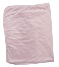 Ružová chlpatá deka