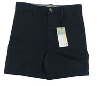 Tmavomodré plátěné kraťasy Primark