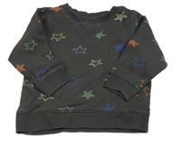 Tmavosivá mikina s hviezdami zn. H&M