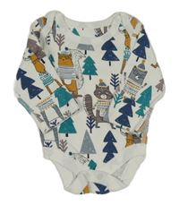 Bílé body se zvířaty a stromky M&S