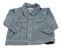 Modro-biela pruhovaná rifľová bunda