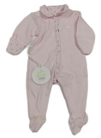 Nové - Svetloružový overal s golierikom s mašľami Absorba