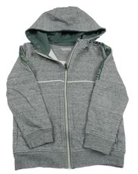 Sivá melírovaná prepínaci mikina s kapucňou Nutmeg