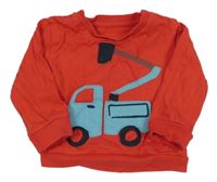 Červená ľahká mikina s nákladiakom M&S