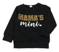 Čierna mikina s nápisom