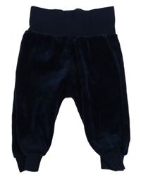 Tmavomodré zamatové tepláky