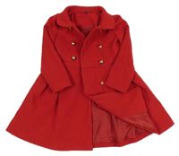 Červený flaušový podšitý kabát Dunnes