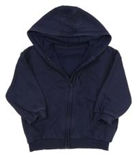 Tmavomodrá prepínaci mikina s kapucňou George