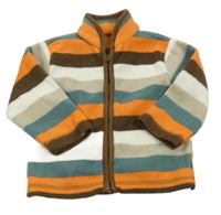 Farebná pruhovaná fleecová prepínaci mikina Mothercare