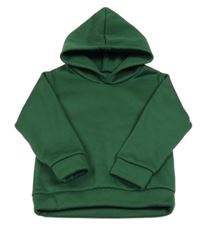 Tmavozelená mikina s kapucňou Shein