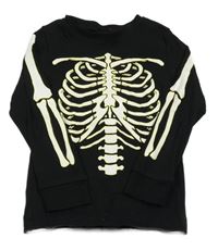 Černé triko s kostmi H&M