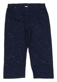 Tmavomodré trblietavé capri legíny Yigga