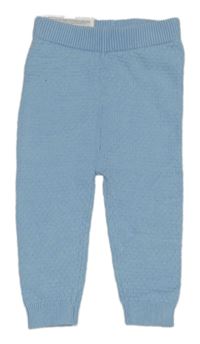 Nové - Svetlomodré pletené tepláky Lupilu