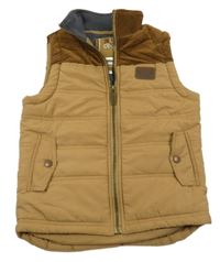 Hnedá šušťáková zateplená vesta Urban