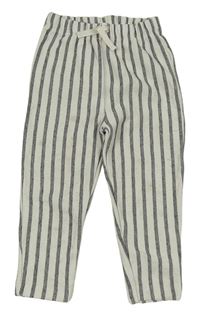 Bielo-čierne pruhované tepláky George