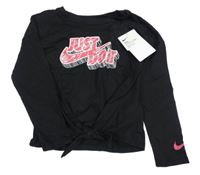 Nové - Čierne tričko s logom Nike