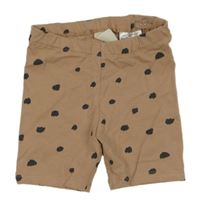 Hnedé vzorované elastické kraťasy H&M
