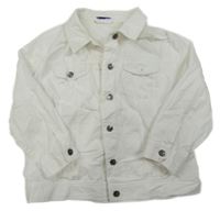 Bílá plátěná bunda