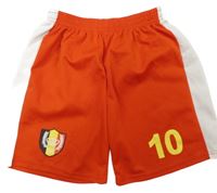 Červeno-biele futbalové kraťasy