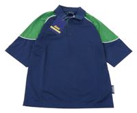 Nové - Tmavomodro-zelené polo tričko