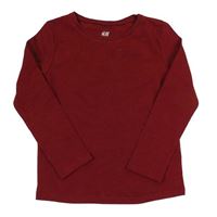 Vínové triko H&M