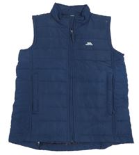 Tmavomodrá šušťáková funkčná prešívaná vesta s logom Trespass