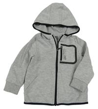 Sivá melírovaná prepínaci mikina s kapucňou F&F