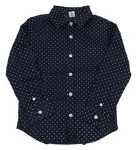 Tmavomodrá bodkovaná á košeľa Dopodopo