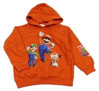 Červená mikina s Mariem a kapucňou H&M