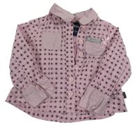 Ružová vzorovaná blúzka