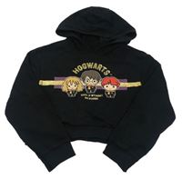 Čierna crop mikina s kapucí - Harry Potter zn. Primark