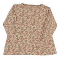 Ružové kvetované tričko Lupilu