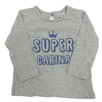 Šedé triko s nápisem 