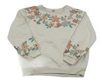 Biela mikina s kvetmi C&A