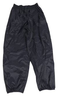 Tmavomodré šusťákové voděodolné funkční kalhoty Decathlon