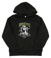 Čierna mikina s potlačou a kapucí - Beetlejuice
