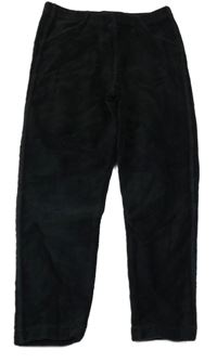 Čierne rebrované zamatové tregíny Calzedonia