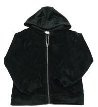 Čierna plyšová prepínaci mikina s kapucňou F&F