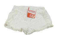 Nové - Biele ľahké kraťasy Jeff&co