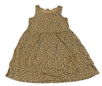Béžovo-sivé šaty s leopardím vzorom H&M