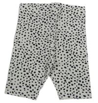 Bielo-čierne bodkovaná é elastické kraťasy Next