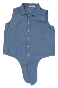 Modrý halenkový crop top H&M