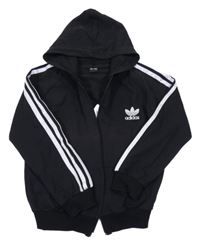 Čierno-biela prepínaci mikina s kapucí Adidas