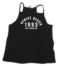 Čierny top s nápisom a číslom H&M