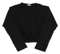 Čierne crop tričko H&M