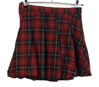 Dámska červeno-čierna kockovaná sukňa zn. H&M