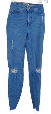 Dámské světlemodré disco rifle s prošoupáním New Look vel. 32