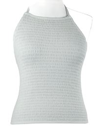 Dámsky biely žabičkový crop top Hollister