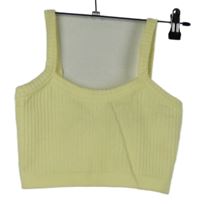 Dámsky žltý rebrovaný crop top Primark