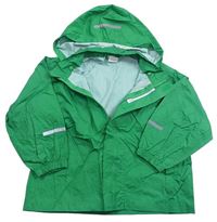Zelená šušťáková bunda s kapucňou